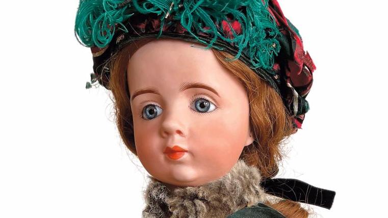 Albert Marque (1872-1939), poupée de caractère créée vers 1916, tête et corps en... La seule poupée du sculpteur Albert Marque, une série limitée