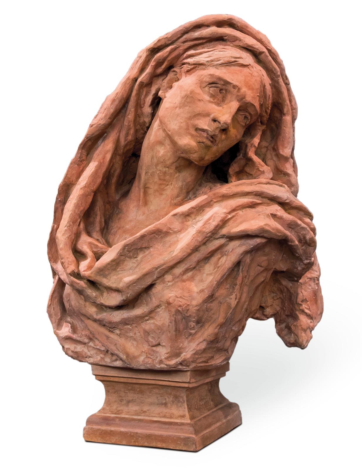 La Mater dolorosa en terre cuite de Jean-Baptiste Carpeaux est l’une des pièces maîtresses de la collection. 