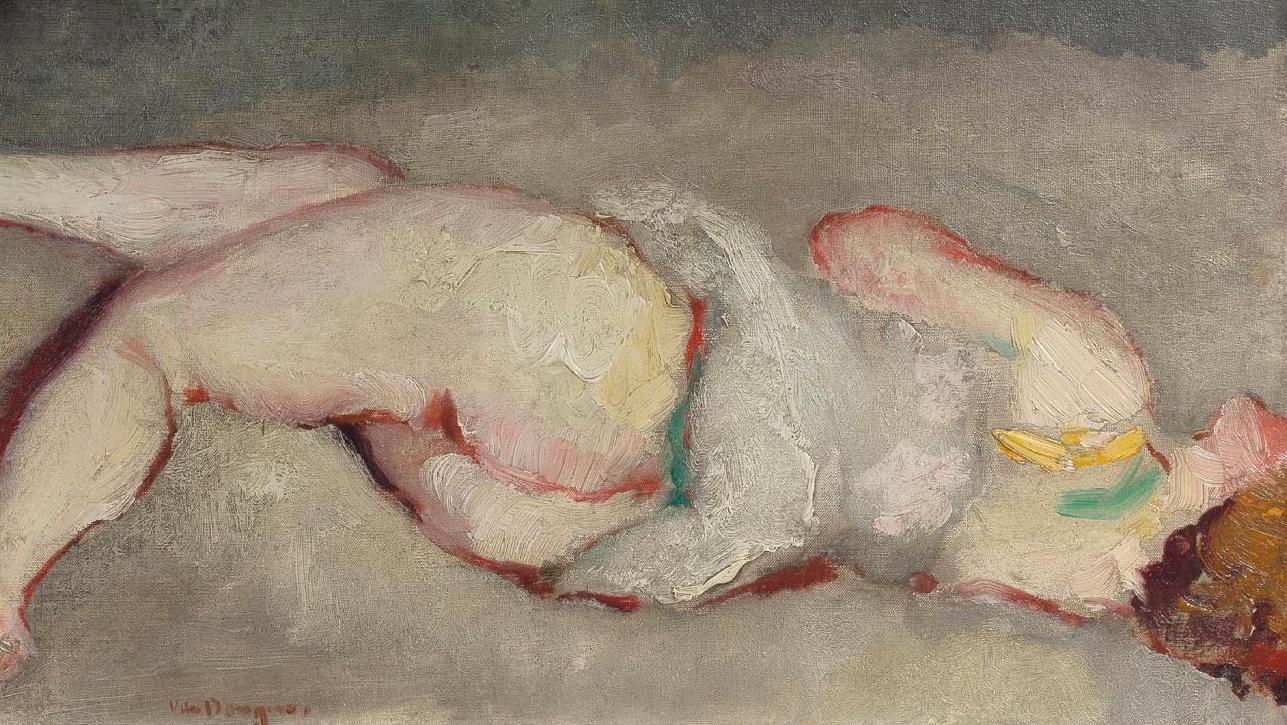 Kees Van Dongen (1877-1968), La Femme renversée, 1910, huile sur toile, 53,9 x 64,9 cm.... Un nu renversant de Van Dongen 