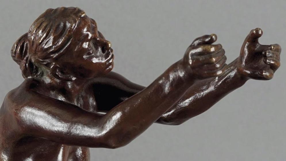 Camille Claudel (1864-1943), L’Implorante, bronze à patine brun nuancé de roux, signé... Mise doublée pour Camille Claudel