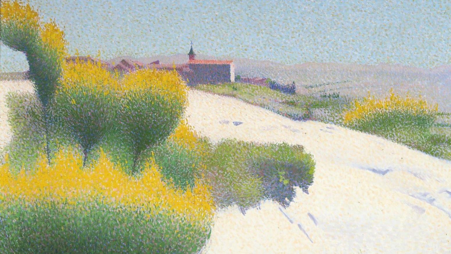 Achille Laugé (1861-1944), Genêts près de Cailhau, huile sur toile, 1902, 59,5 x 90 cm.... Irrésistibles genêts d’achille Laugé