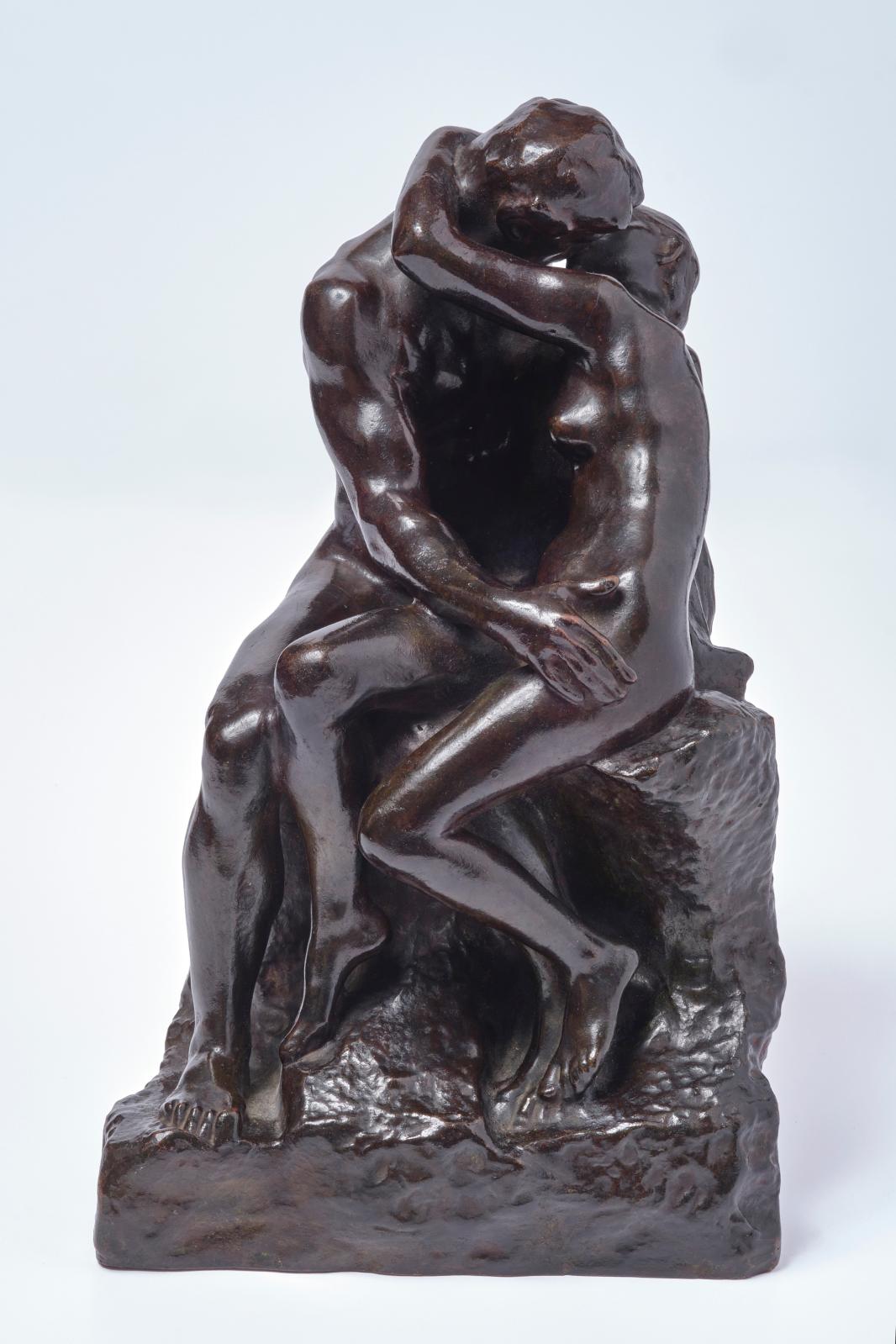 Le Baiser de Rodin, petit modèle signé Rudier 