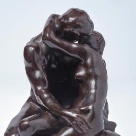 Le Baiser de Rodin, petit modèle signé Rudier 