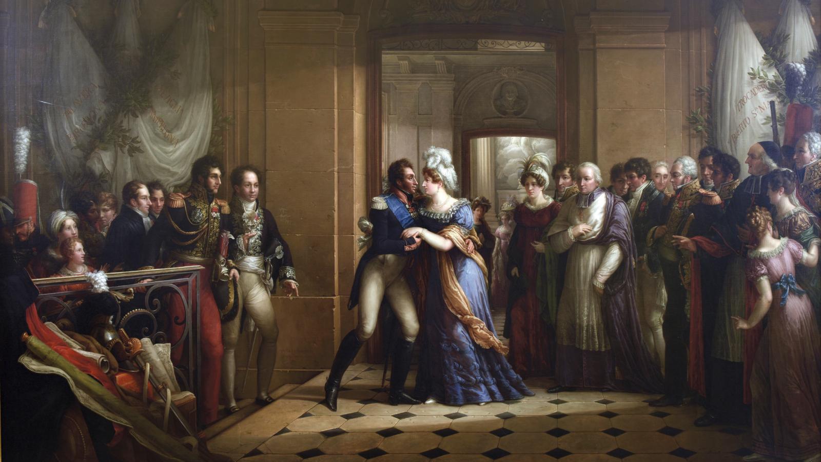 Étienne-Barthélemy Garnier (1759-1849), Les Retrouvailles du duc et de la duchesse... L'œuvre du mois : des retrouvailles par Étienne-Barthélemy Garnier