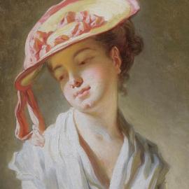 Jeune fille au chapeau, un tableau de Fragonard redécouvert - Zoom