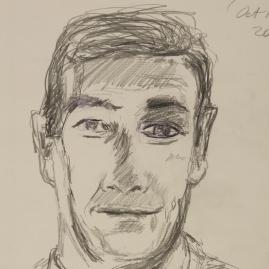 Un portrait d’homme au crayon de Julian Schnabel - Avant Vente