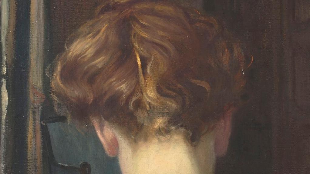 Georges Hugo (1868-1925), Dora vue de dos, vers 1910, huile sur toile, 43 x 55 cm,... Georges Hugo, le petit-fils, se dévoile à la Maison de Victor Hugo