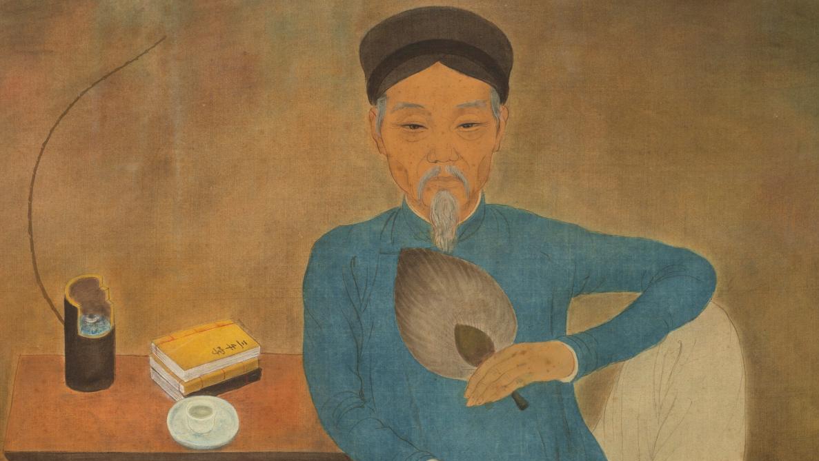 Mai Trung Thu, dit Mai-Thu (1906-1980), Le Maître d’école (Le Précepteur), 1943,... À l’école de Mai-Thu et Lé Phô