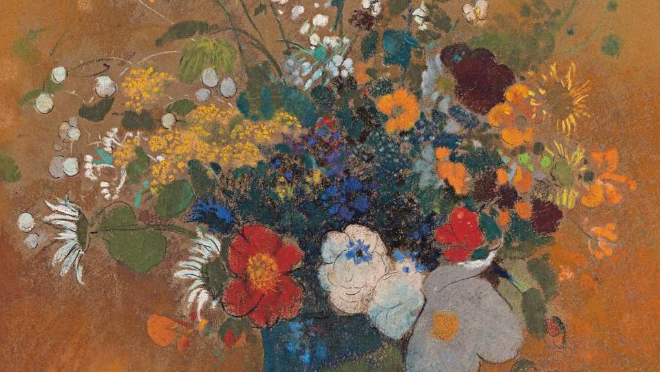 Odilon Redon (1840-1916), Vase de fleurs des champs, vers 1900-1905, pastel sur papier,... Des fleurs d'Odilon Redon millionnaires 