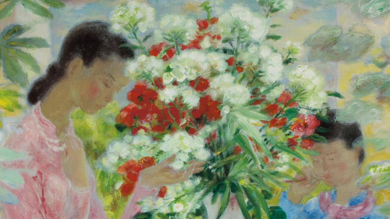 Lé Phô (1907-2001), La Lettre, huile sur toile, 74 x 92 cm. Adjugé : 141 700 € Lé Phô, Vu Cao Dam et une lettre d’Indochine 