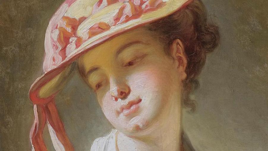 Jean-Honoré Fragonard (1732-1806), Jeune fille au chapeau (Young Girl With a Hat),...  A Young Girl by Jean-Honoré Fragonard Rediscovered