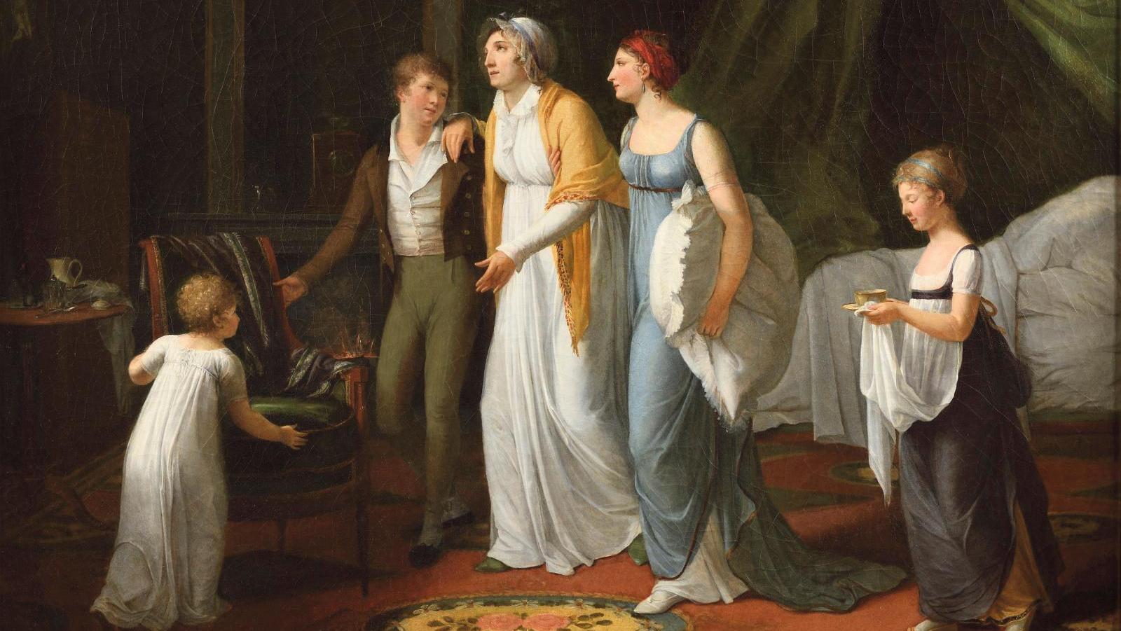 Constance-Marie Charpentier (1767-1849), Une mère convalescente soignée par ses enfants,... La vie rêvée du siècle des Lumières à la Restauration exposée à la galerie Bordes