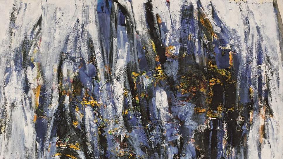 Joan Mitchell (1925-1992), Tilleul, 1978, huile sur toile, 259,7 x 159,5 cm (détail),... Mitchell/Riopelle, duo à Landerneau
