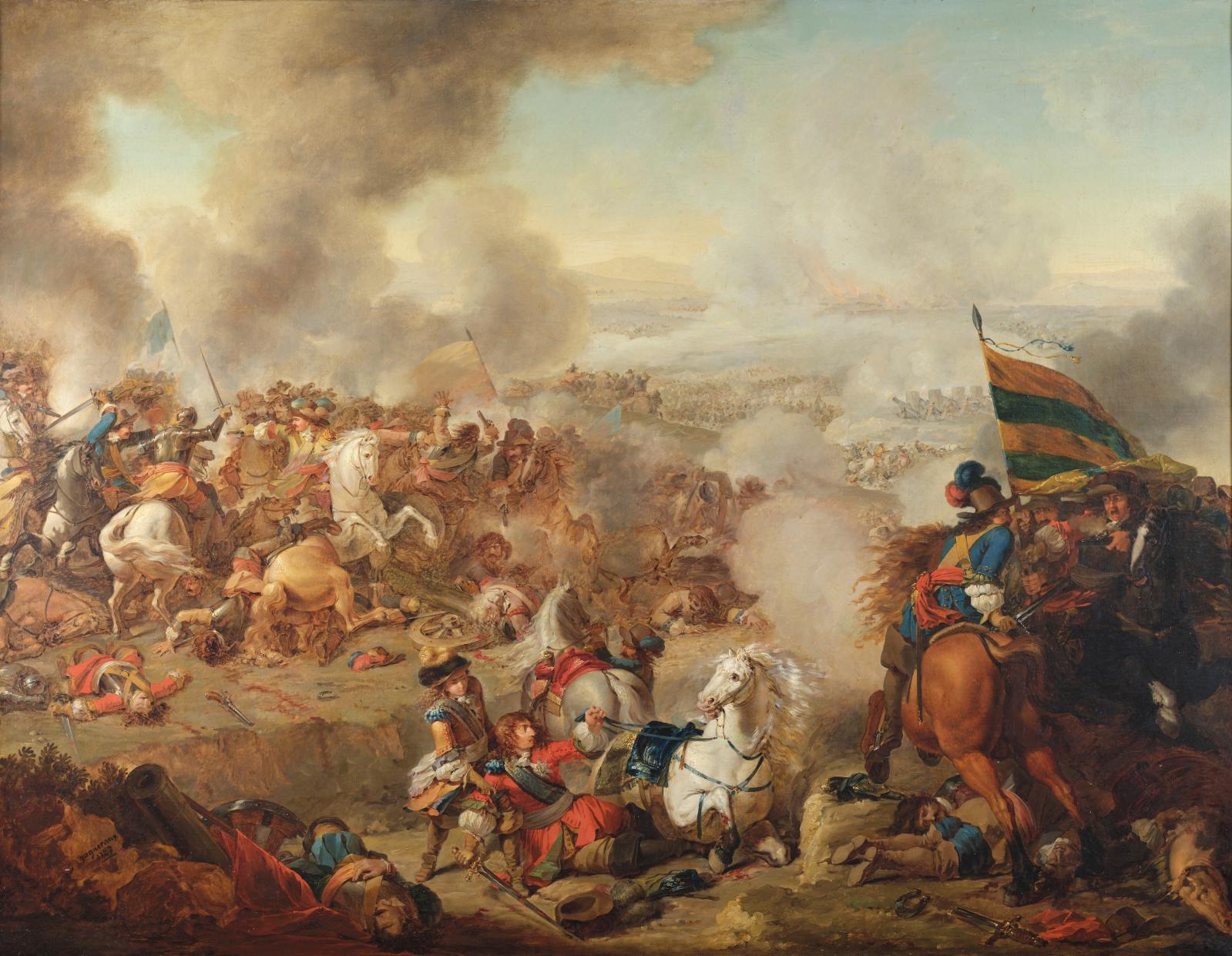 La bataille de Seneffe par Bénigne Gagneraux