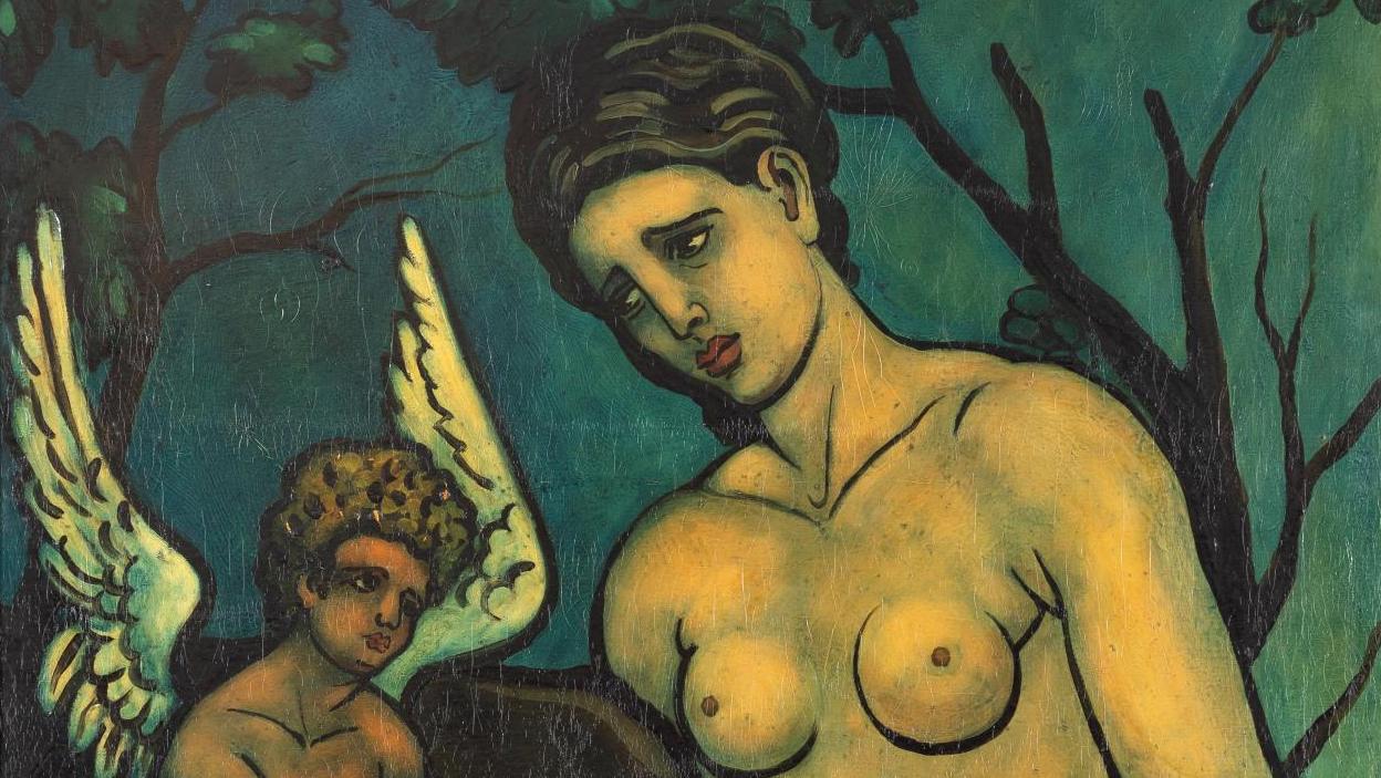 Francis Picabia (1879-1953), L’Amour et la femme, 1935, huile sur toile, 92 x 73 cm.... Métamorphose réussie pour Francis Picabia et Heinrich Hoerle