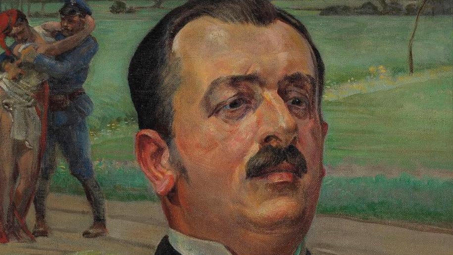 Jacek Malczewski (1854-1929), Portrait de Konrad Gorecki, 1919, huile sur toile signée... Jacek Malczewski, le Böcklin polonais