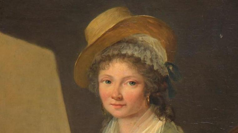 Marie-Victoire Lemoine (1754-1820), Autoportrait au chevalet, huile sur toile, 54 x 44 cm... Marie-Victoire Lemoine, la redécouverte d’une grande artiste 