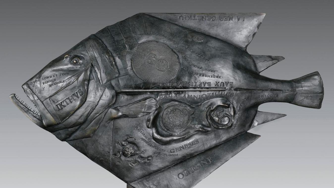 Pierre-Yves Trémois (1921-2020), Le Poisson, 2006, bronze original, ciselé et ciré,... Trémois, un bestiaire aquatique