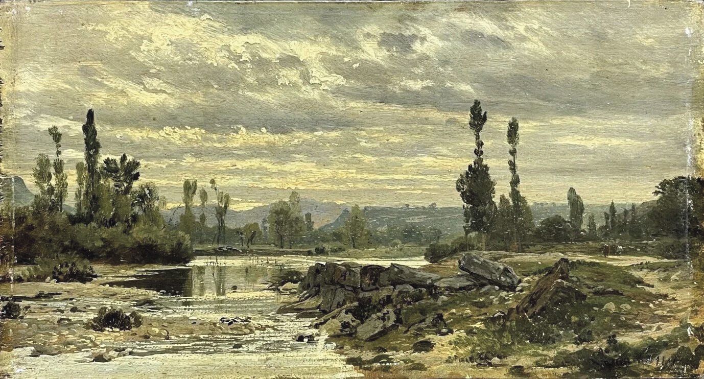 Daubigny en bord de rivière 