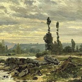 Daubigny en bord de rivière  - Panorama (avant-vente)