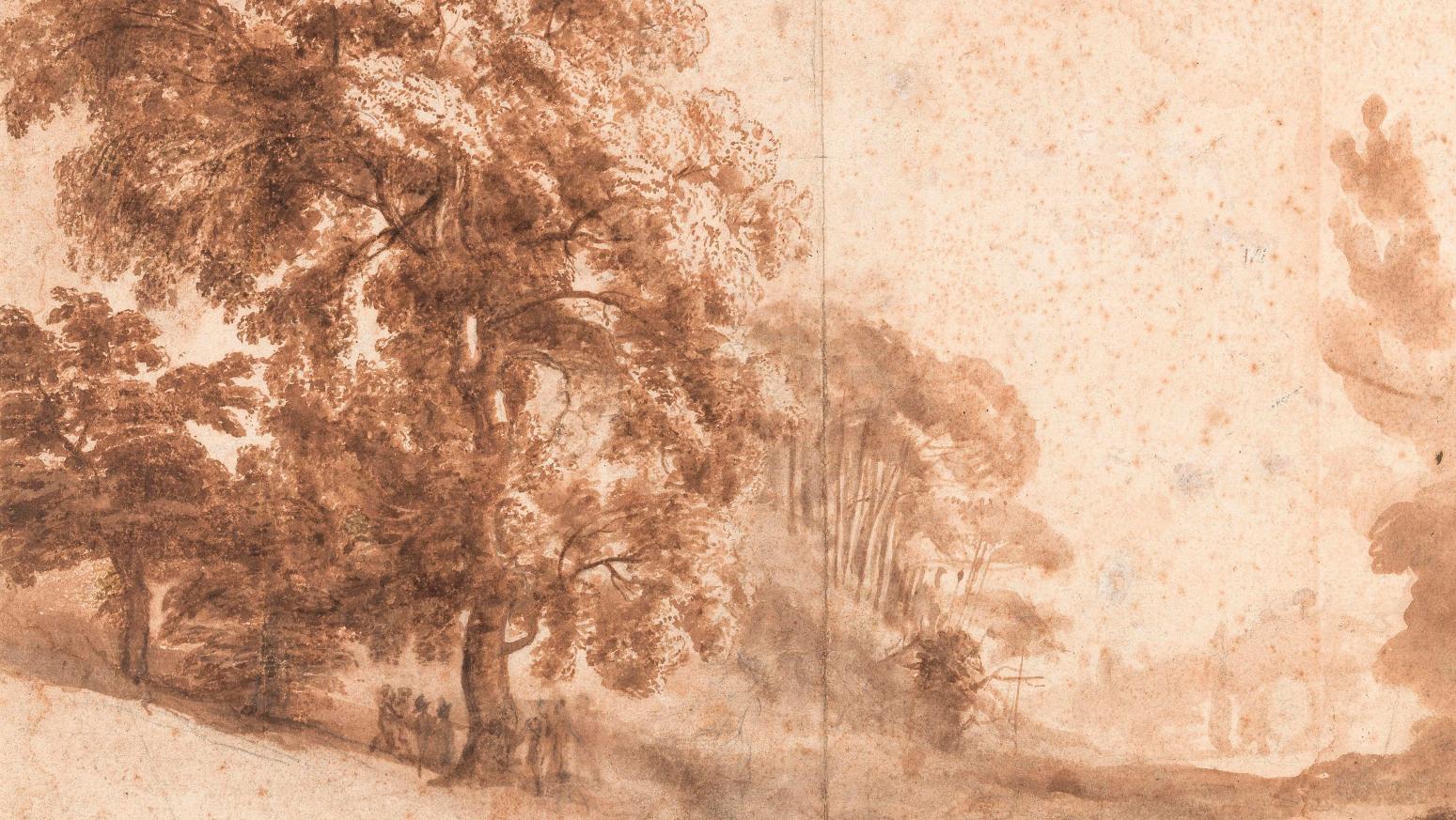 Claude Gelée, dit Claude Lorrain, Étude de paysage (30 x 39,5 cm, plume et encre... L’affaire Louis-Antoine Prat embarrasse le Louvre