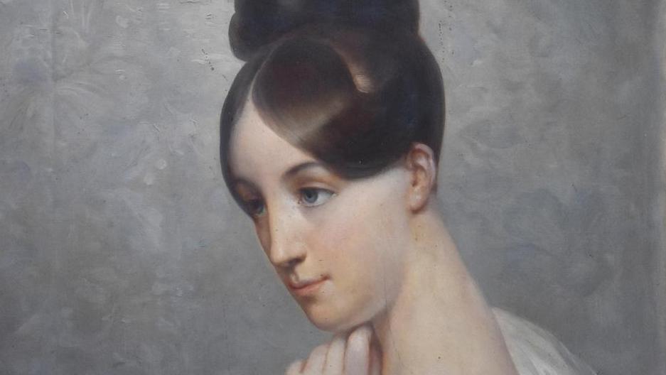 Ary Scheffer (1795-1858), Portrait de madame Valentine Delessert, 1830, huile sur... Une symphonie poudrée d'Ary Scheffer 