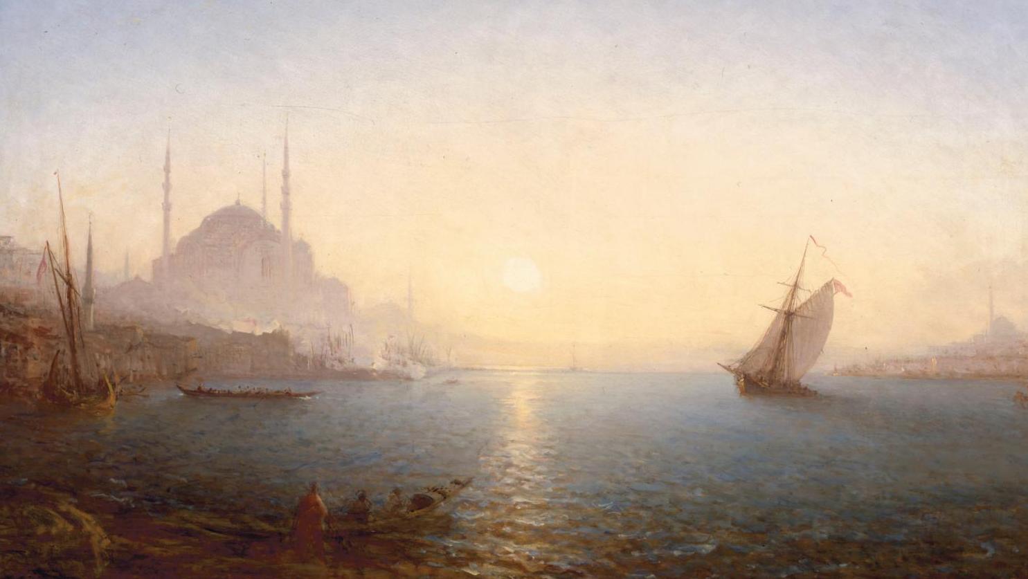 Félix Ziem (1821-1911), Constantinople, Sainte-Sophie au soleil levant, entre 1870... Félix Ziem embrase le Palais Lumière à Évian