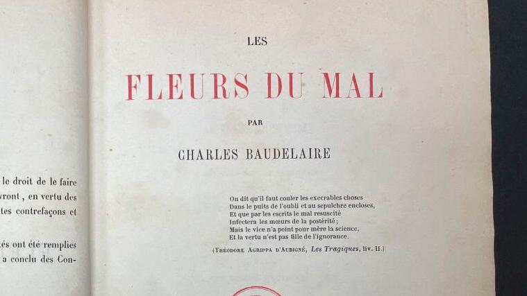   Les Fleurs du mal, la première édition de 1857