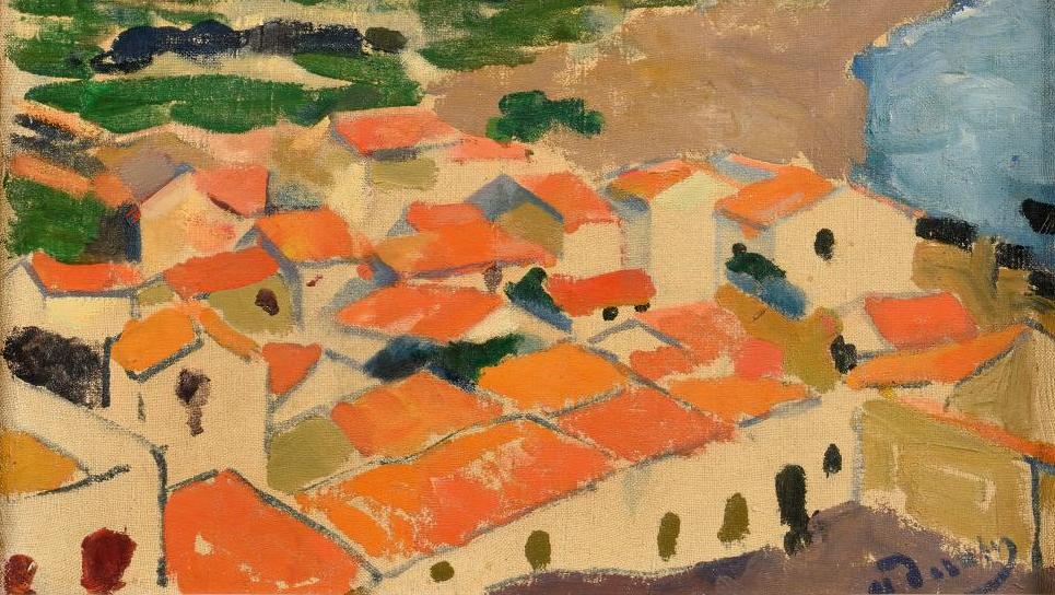 André Derain (1880-1954), Maisons à Collioure, 1905, huile sur sa toile d’origine... André Derain, un fauve à Collioure