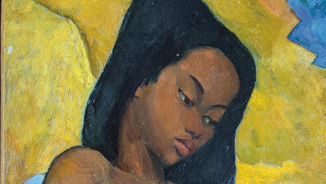 Angel Botello (1913-1986), Nu aux draps, huile sur toile, 64 x 54 cm. Estimation :... Angel Botello, un touche-à-tout sur son île