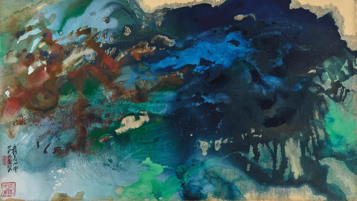 Zhang Daqian (1899-1983), "Autumn Mountains in Verdant Mist", 1968, 61 x 94 cm. Zhang Daqian: Record-setting Artist