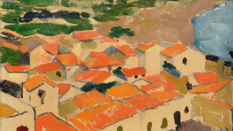 André Derain (1880-1954), Houses at Collioure, 1905, oil on canvas signed “A Derain”,...  André Derain in Collioure: A Rediscovered Painting Hits the Market for the First Time