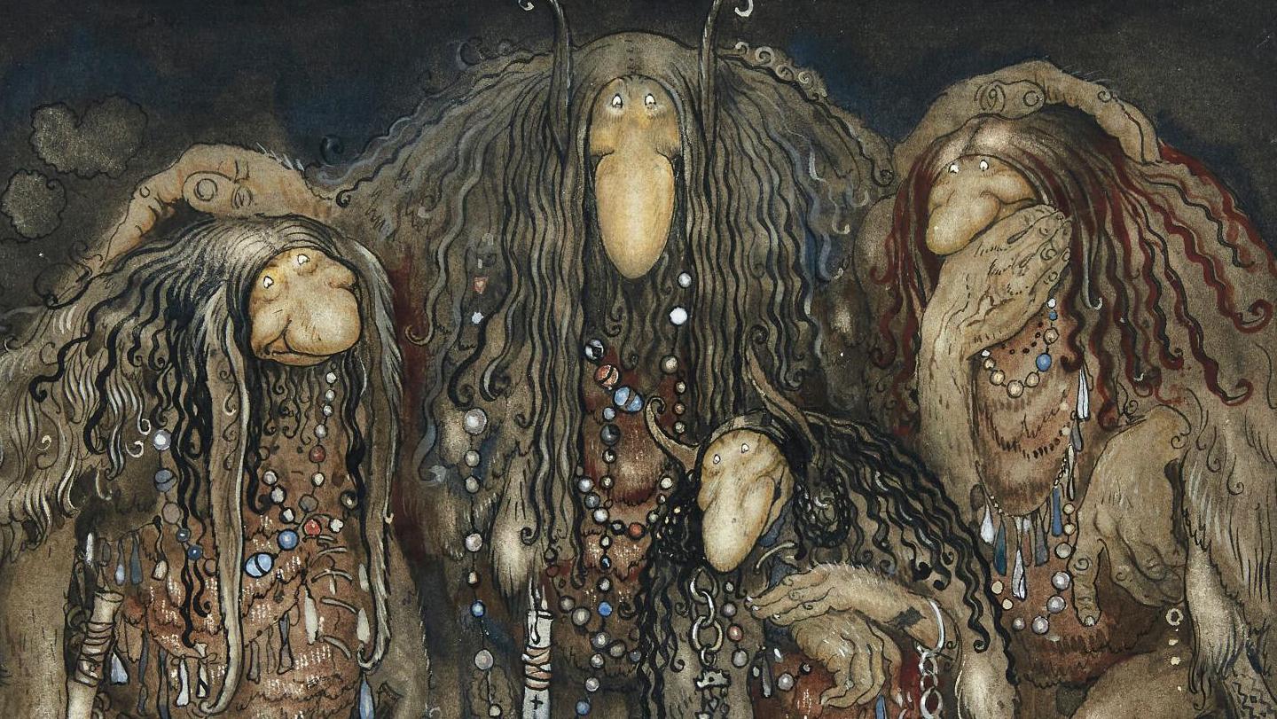 John Bauer (1882-1918), “Look at them," said the mother troll. “Look at my sons!... John Bauer's Distinctive Universe Is In Demand