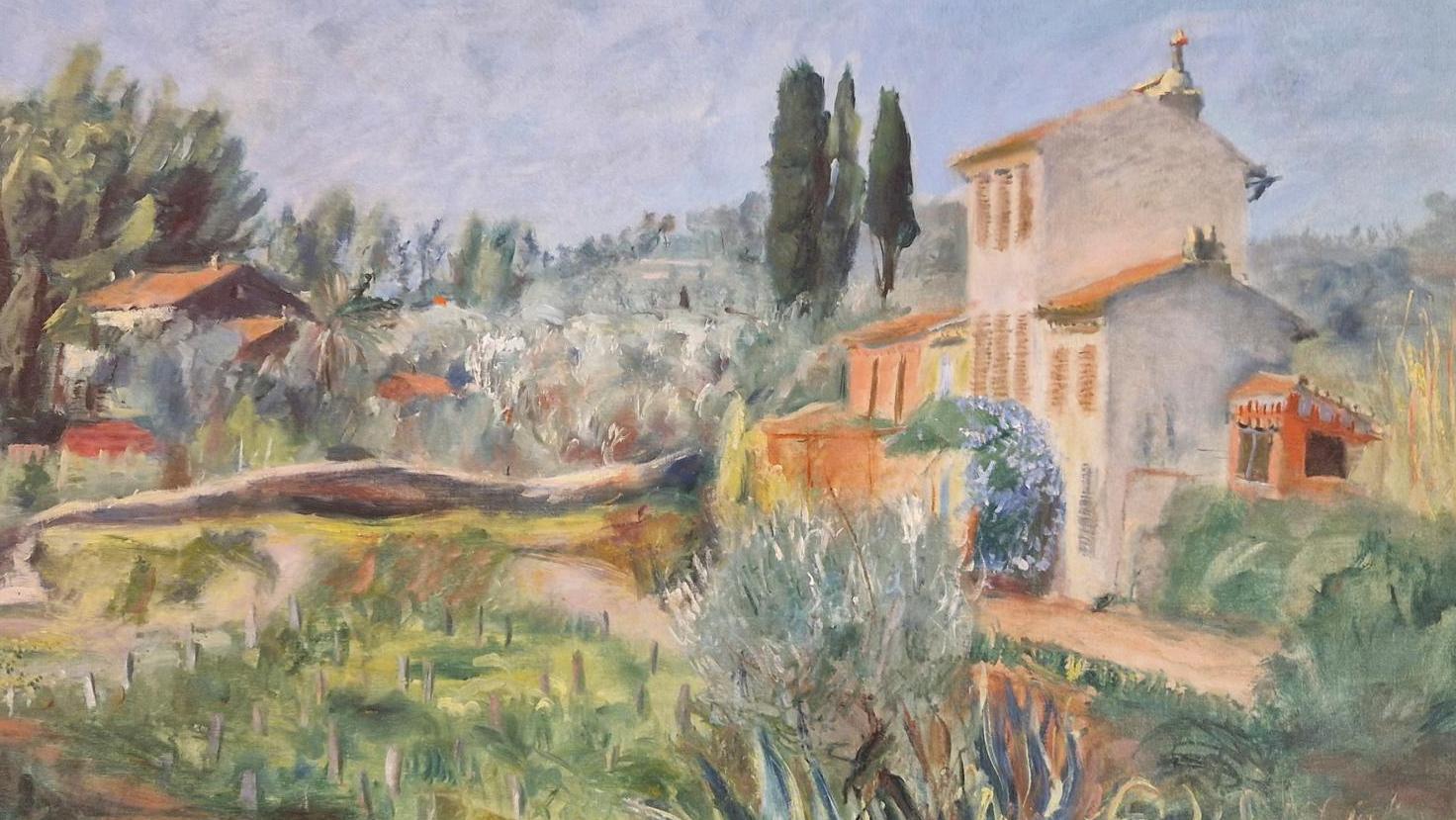 Henri Hayden (1883-1970), Paysage des environs de Sanary, vers 1925, huile sur toile... Henri Hayden à Sanary
