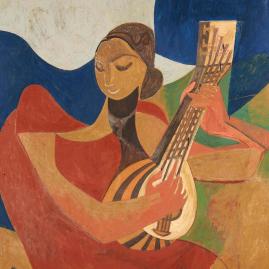 Une femme guitariste de Françoise Gilot, peintre qui a dit non à Picasso