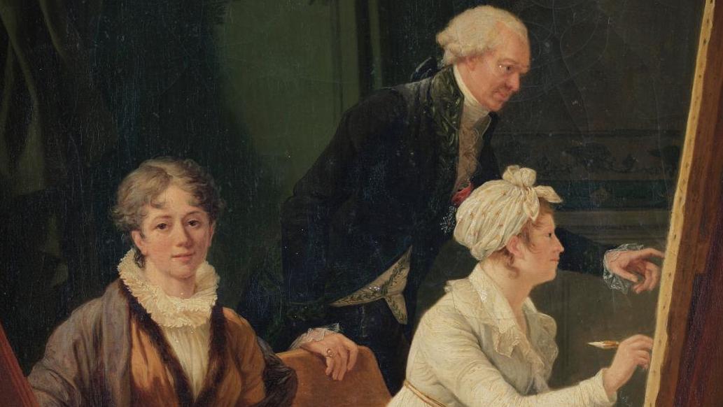 Marie-Gabrielle Capet (1761-1818), Autoportrait de l’artiste dans l’atelier, toile,... Marie-Gabrielle Capet inscrit un record mondial
