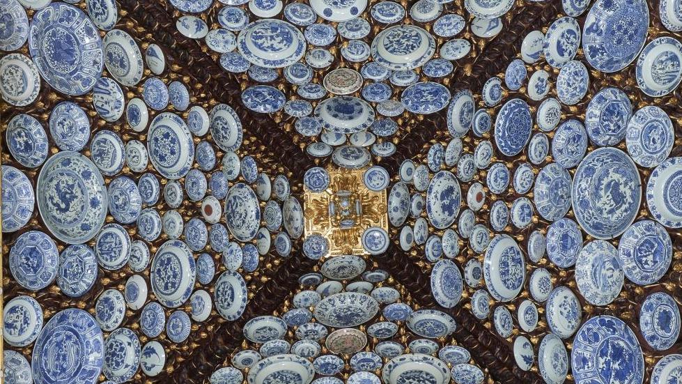 Vue zénithale du plafond de la salle des porcelaines du palais de Santos (actuel... Un rêve de porcelaine