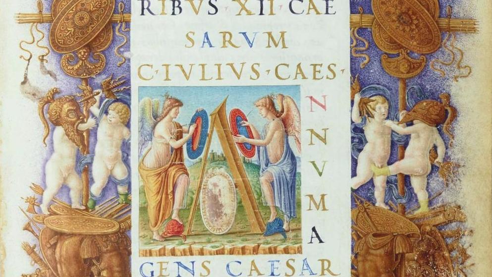 Gaspare da Padova (enlumineur) et Bartolomeo Sanvito (scribe), frontispice à l’antique,... L’invention de la Renaissance à la BnF