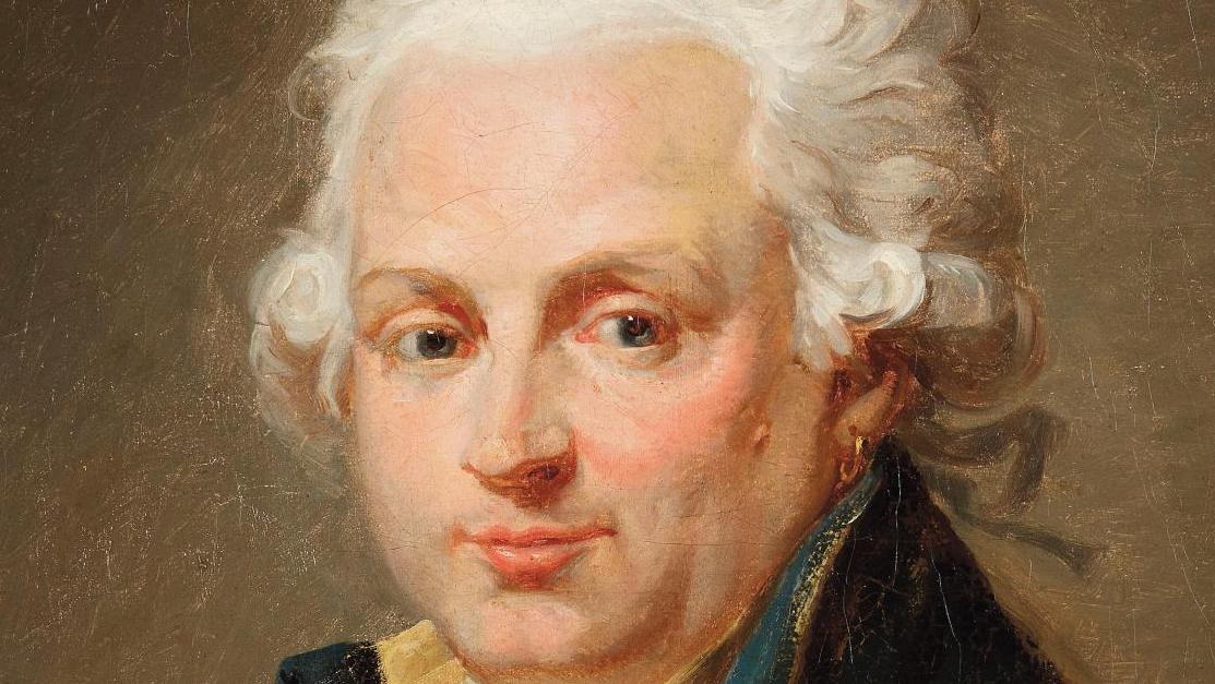Henri-Pierre Danloux (1753-1809), Portrait de l’acteur Dugazon, huile sur toile,... Danloux et Dugazon : un tête-à-tête artistique