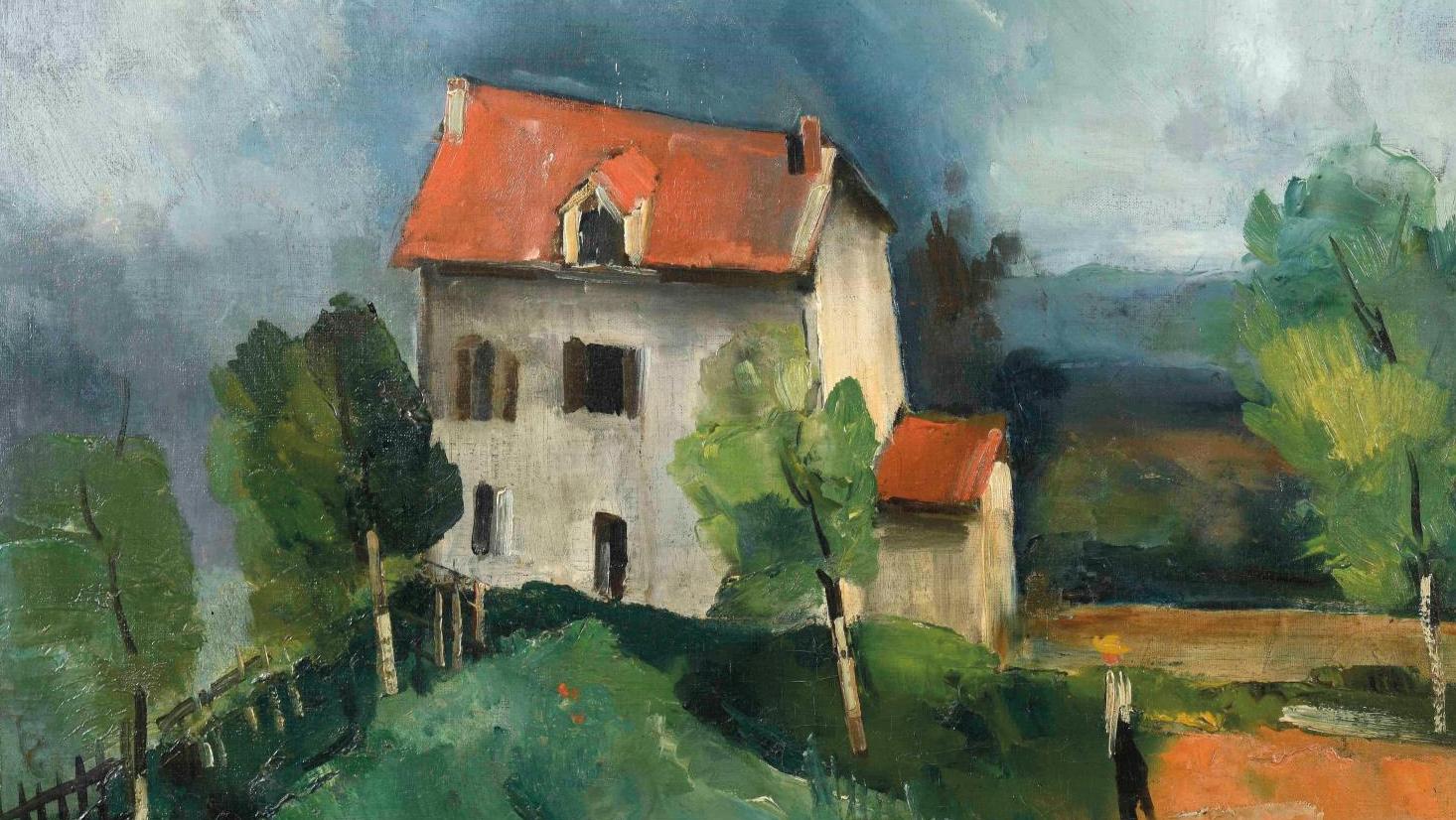 Maurice de Vlaminck (1876-1958), Maison à la Jonchère, huile sur toile, vers 1918-1919,... Quatre tableaux de Vlaminck qui reflètent une histoire d’amitié commencée à vélo