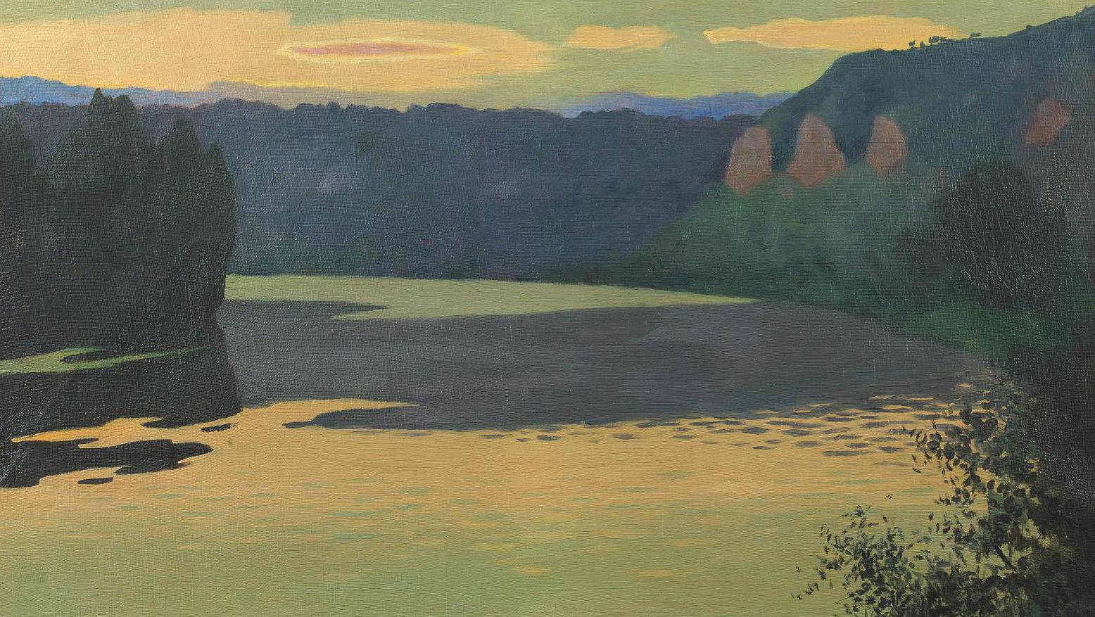 Félix Vallotton (1865-1925), La Seine aux Andelys, le soir, (The Seine at Les Andelys,... Félix Vallotton: Seine Landscape in the Footsteps of Poussin