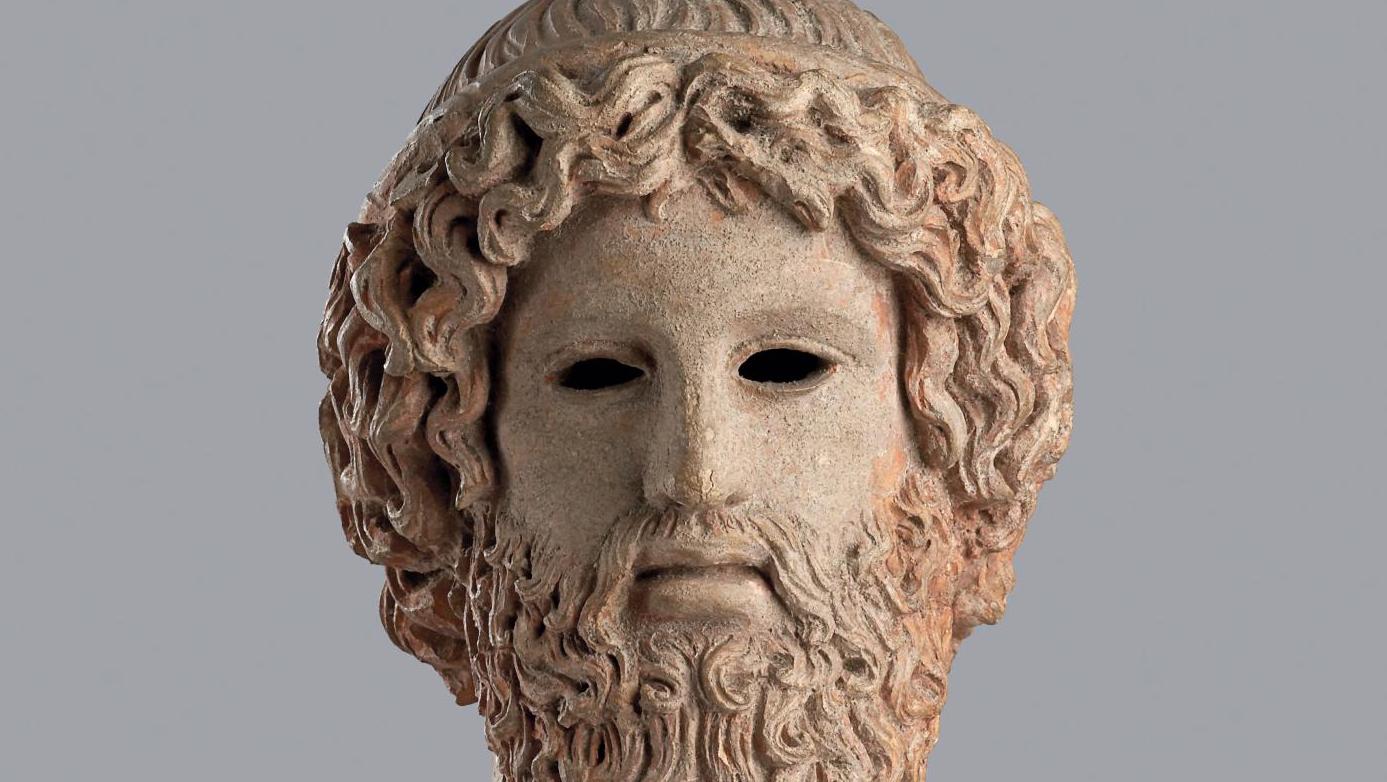 Tête de Zeus, Ier siècle av. J.-C., terre cuite, Liebieghaus Skulpturensammlung.... Rome consacre une grande exposition à Phidias