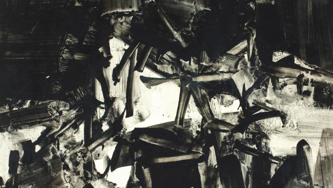 André Marfaing (1925-1987), Abstraction noire, 1959, encre noire, 100 x 75 cm. Estimation :... André Marfaing  chez Claude Bernard
