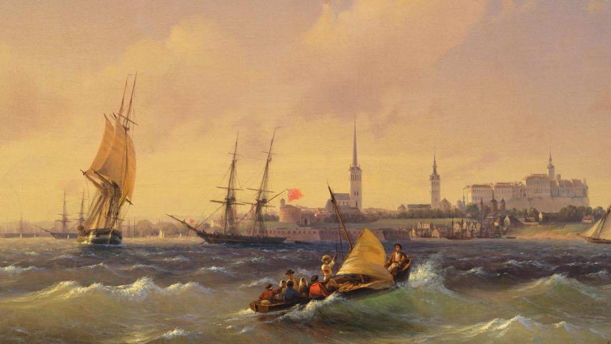 Ivan Konstantinovitch Aïvazovsky (1817-1900), Vue de Reval, Estonie, 1845, huile... Ivan Aïvazovsky en mer Baltique
