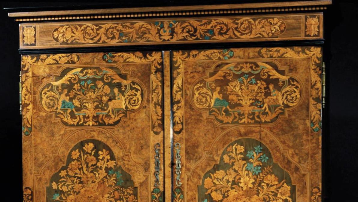 Thomas Hache (1664-1747), Chambéry, vers 1690-1695, armoire de mariage «au buste... La splendeur polychrome d'une armoire de Thomas Hache