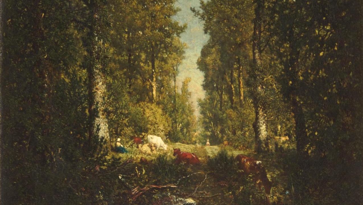 Théodore Rousseau (1812-1867), Une avenue, forêt de l’Isle-Adam, 1849, huile sur... Rétrospective Théodore Rousseau, premier peintre écologiste, au Petit Palais