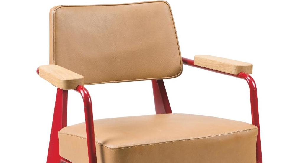 Jean Prouvé (1901-1984), fauteuil modèle n° 352, dit Direction, créé en 1951, à structure... Fauteuil «Direction» de Jean Prouvé ? Inoxydable !