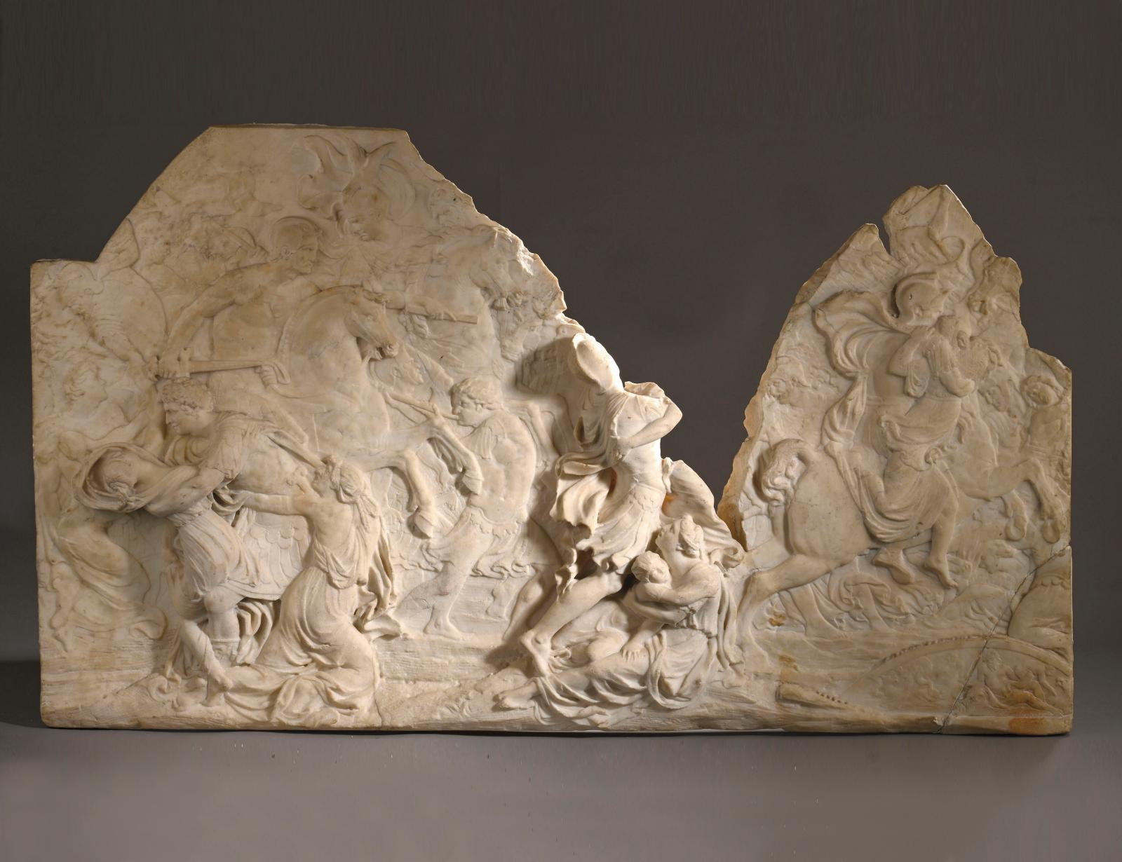Les Sabines sur un mystérieux bas-relief en marbre