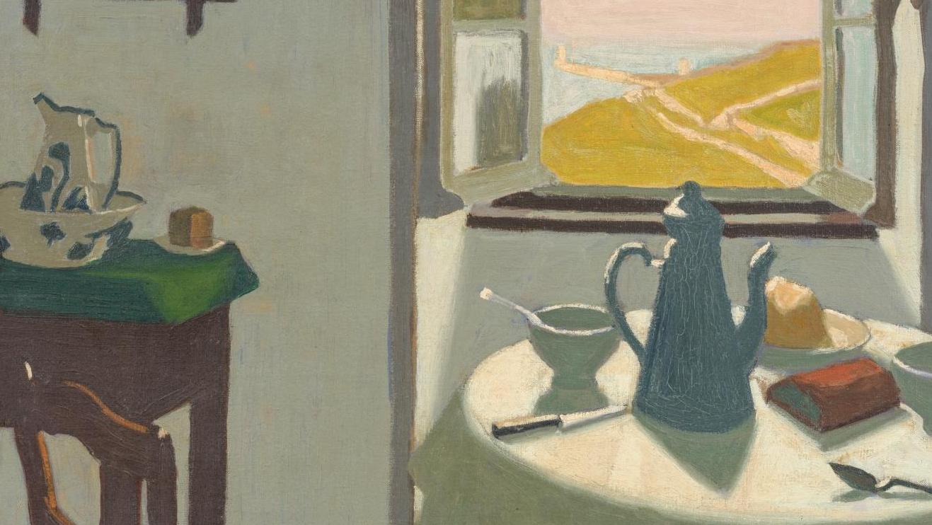 Marius Borgeaud (1861-1924), Petit Déjeuner à Audierne, 1923, huile sur toile, 65 x 54 cm.... Borgeaud et l’art suisse porté aux nues 