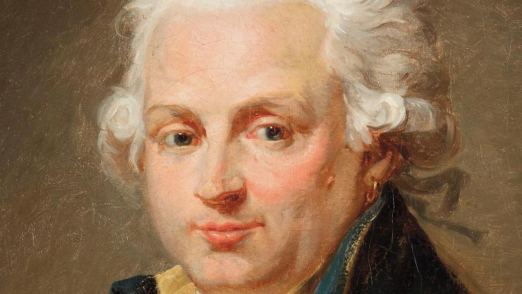Henri-Pierre Danloux (1753-1809), Portrait de l’acteur Dugazon, huile sur toile,... Un acteur du XVIIIe dûment applaudi 
